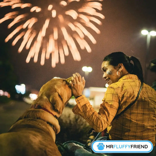 how to calm a dog during fireworks
